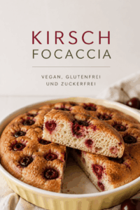 Grafik: Kirsch-Focaccia vegan, glutenfrei und zuckerfrei