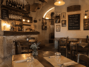Essen gehen in einem italienischen Restaurant