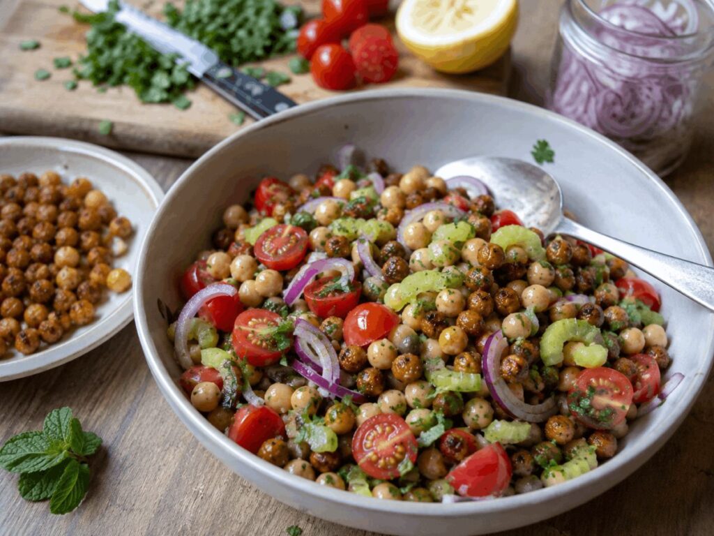 Italienischer Kichererbsensalat Insalata di Ceci, vegan