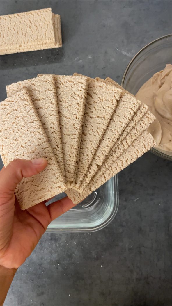 Glutenfreie Kastaniencracker für veganes Tiramisu